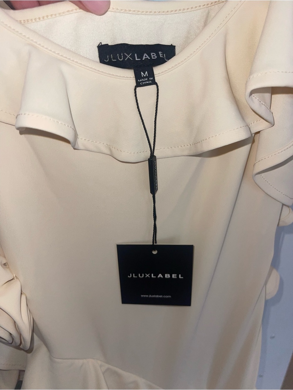 JLUXLABEL Cream Ruffle Layered Maxi Dress - Picture 2 of 4